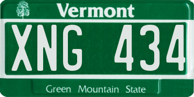 VT license plate XNG434