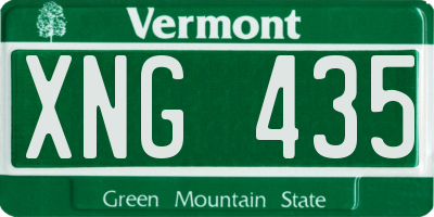 VT license plate XNG435