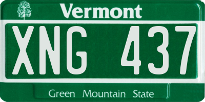 VT license plate XNG437