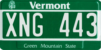 VT license plate XNG443