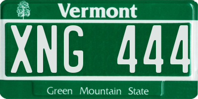 VT license plate XNG444