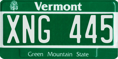 VT license plate XNG445