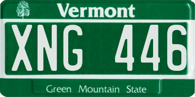 VT license plate XNG446