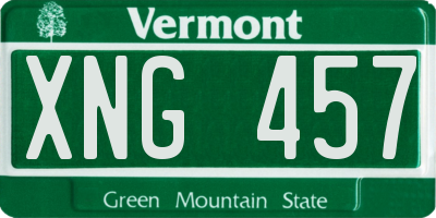 VT license plate XNG457