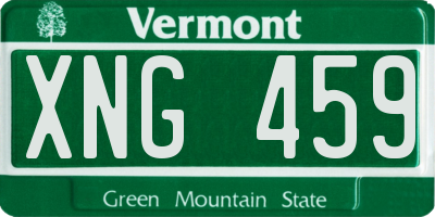 VT license plate XNG459