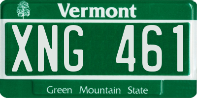 VT license plate XNG461