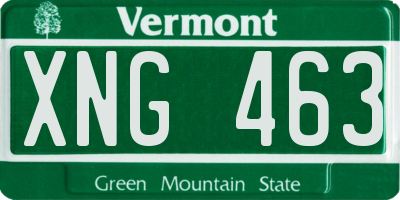VT license plate XNG463