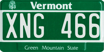 VT license plate XNG466