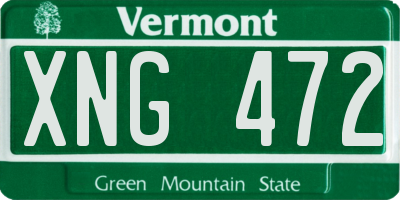 VT license plate XNG472