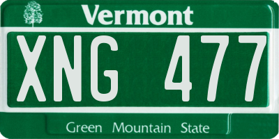VT license plate XNG477