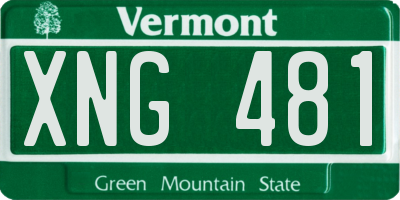 VT license plate XNG481