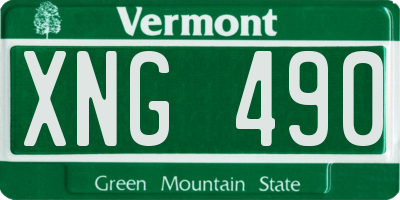 VT license plate XNG490