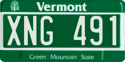 VT license plate XNG491
