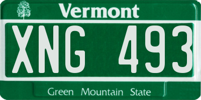 VT license plate XNG493