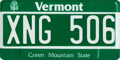 VT license plate XNG506