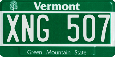 VT license plate XNG507