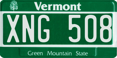 VT license plate XNG508