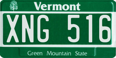 VT license plate XNG516