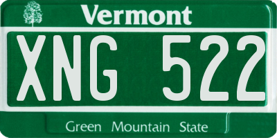 VT license plate XNG522