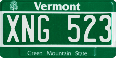 VT license plate XNG523