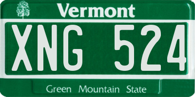 VT license plate XNG524