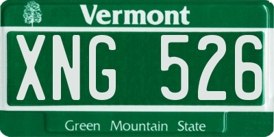VT license plate XNG526
