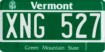VT license plate XNG527