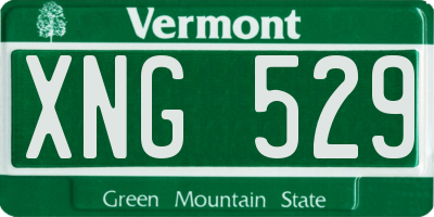 VT license plate XNG529