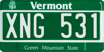 VT license plate XNG531