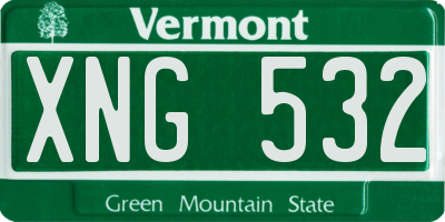 VT license plate XNG532