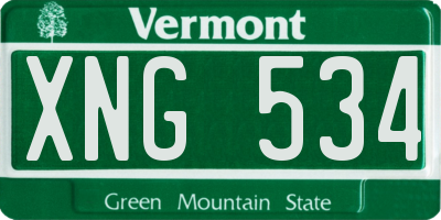 VT license plate XNG534