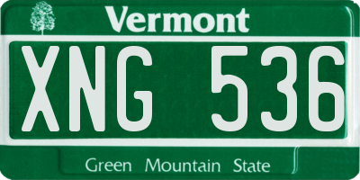 VT license plate XNG536