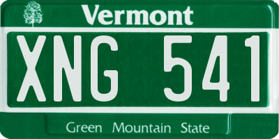 VT license plate XNG541