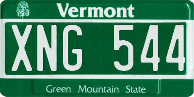 VT license plate XNG544