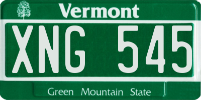 VT license plate XNG545