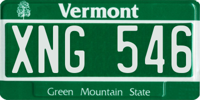 VT license plate XNG546