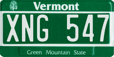 VT license plate XNG547