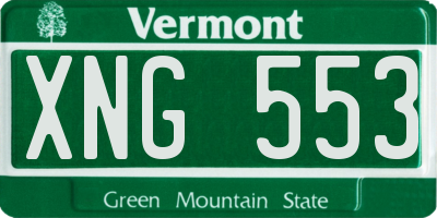 VT license plate XNG553