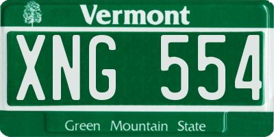 VT license plate XNG554
