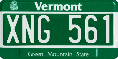 VT license plate XNG561
