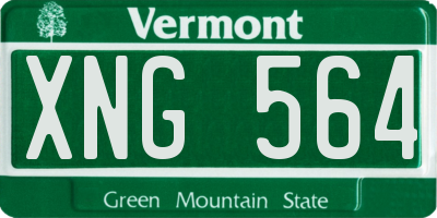 VT license plate XNG564