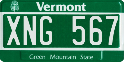 VT license plate XNG567