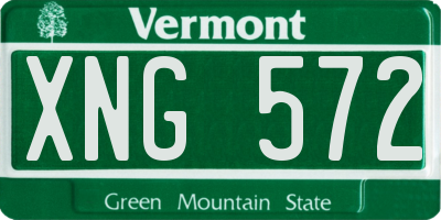 VT license plate XNG572