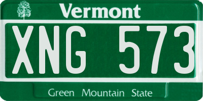 VT license plate XNG573