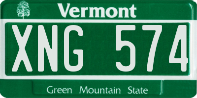 VT license plate XNG574