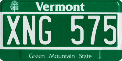 VT license plate XNG575