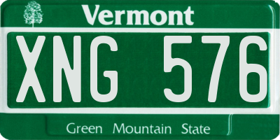 VT license plate XNG576