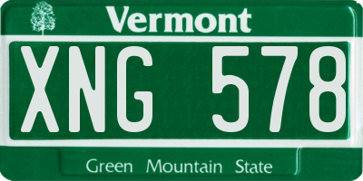 VT license plate XNG578