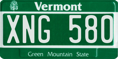 VT license plate XNG580