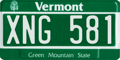 VT license plate XNG581